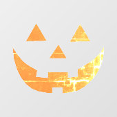 Autocollant Pour Fenêtre Halloween Jack-o'-lantern jaune effrayant (Feuille)