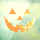 Autocollant Pour Fenêtre Halloween Jack-o'-lantern jaune effrayant (Feuille 3)