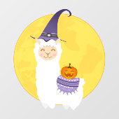 Autocollant Pour Fenêtre Halloween Llama (Feuille)