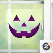 Autocollant Pour Fenêtre Halloween néon violet Jack-o'-lantern effrayant (Maison)