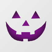 Autocollant Pour Fenêtre Halloween néon violet Jack-o'-lantern effrayant (Feuille)