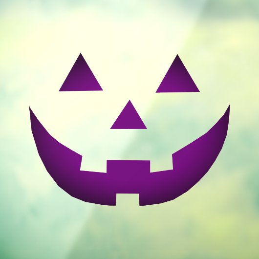 Autocollant Pour Fenêtre Halloween néon violet Jack-o'-lantern effrayant (Feuille 3)