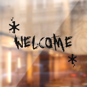 Autocollant Pour Fenêtre Halloween noir accueil personnalisé texte effrayan