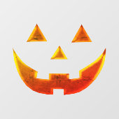 Autocollant Pour Fenêtre Halloween orange Jack-o'-lantern effrayant (Feuille)