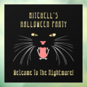 Autocollant Pour Fenêtre Halloween Party Chat noir baiser (Feuille 3)