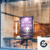 Autocollant Pour Fenêtre Halloween "Pas de bêtises, juste des traitements" (Fenêtre de café)