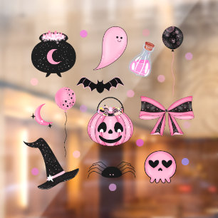 Autocollant Pour Fenêtre Halloween rose