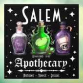 Autocollant Pour Fenêtre Halloween Salem Potions appothécaires Toniques Eli (Feuille 3)