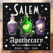 Autocollant Pour Fenêtre Halloween Salem Potions appothécaires Toniques Eli (Feuille 2)