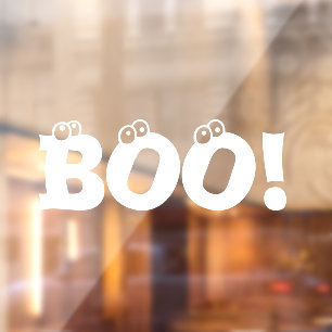 Autocollant Pour Fenêtre Halloween Scary Boo ! yeux blancs joli décor