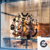 Autocollant Pour Fenêtre Halloween Skeletons Macabre Dance Fenêtre Classer (Fenêtre de café)