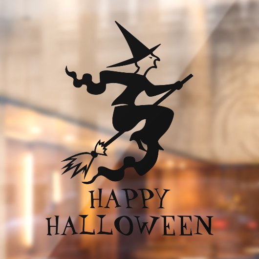 Autocollant Pour Fenêtre Halloween sorcière noir personnalisation décoratio (Feuille 2)