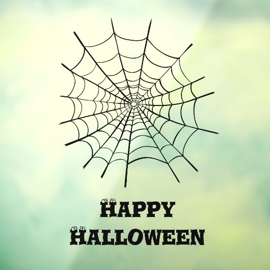 Autocollant Pour Fenêtre Halloween Spider Web et les yeux (Feuille 3)