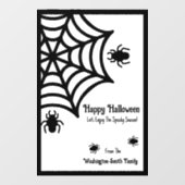 Autocollant Pour Fenêtre Halloween Spiderweb personnalisé (Feuille)