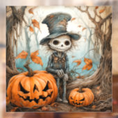 Autocollant Pour Fenêtre Halloween Squelette Clouer la fenêtre (Feuille 2)
