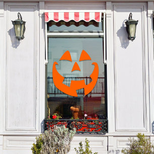 Autocollant Pour Fenêtre Halloween tendance Citrouille souriant fenêtre vis