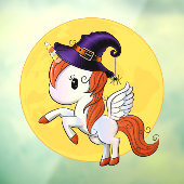 Autocollant Pour Fenêtre Halloween Unicorn Pegasus Witch (Feuille 3)