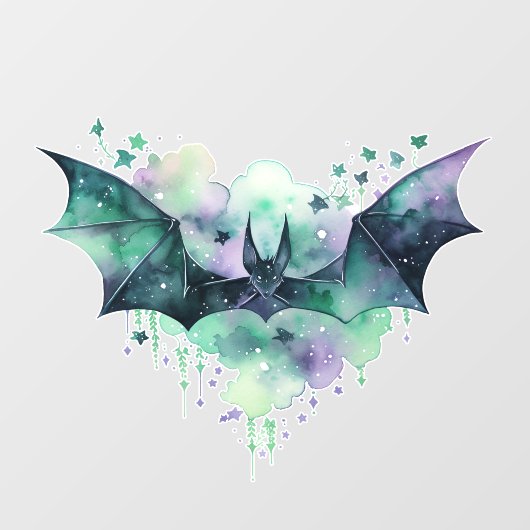 Autocollant Pour Fenêtre Halloween Vampire Bat volant (Feuille)