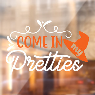 Autocollant Pour Fenêtre Halloween Venez Dans Ma Jolie Sorcière