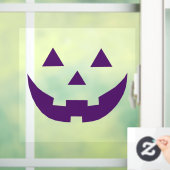 Autocollant Pour Fenêtre Halloween violet Jack-o'-lantern drôle (Maison)