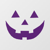 Autocollant Pour Fenêtre Halloween violet Jack-o'-lantern drôle (Feuille)