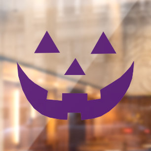 Autocollant Pour Fenêtre Halloween violet Jack-o'-lantern drôle