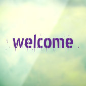 Autocollant Pour Fenêtre Halloween violet sanglant accueil texte personnali (Feuille 3)