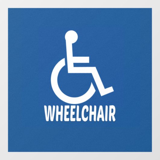Autocollant Pour Fenêtre Handicap Fauteuil roulant (Feuille)
