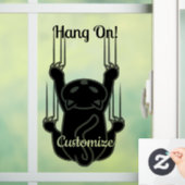 Autocollant Pour Fenêtre Hang On Black Cat (Maison)