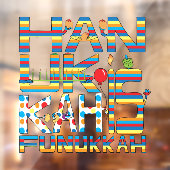 Autocollant Pour Fenêtre Hanoukka est Funukkah Window Cling (Feuille 2)