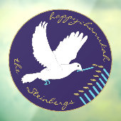 Autocollant Pour Fenêtre Hanoukka est Love Dove Window Cling (Feuille 3)