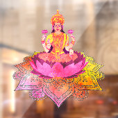 Autocollant Pour Fenêtre Happy Diwali - Deepalavi Lakshmi Goddess 4 (Feuille 2)