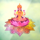Autocollant Pour Fenêtre Happy Diwali - Deepalavi Lakshmi Goddess 4 (Feuille 3)