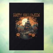 Autocollant Pour Fenêtre HAPPY HALLOWEEN, castel, citrouille (Feuille 3)