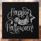 Autocollant Pour Fenêtre Happy Halloween chauves-souris Jack-o'-lantern (Feuille 2)