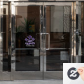 Autocollant Pour Fenêtre Happy Halloween chauves-souris violet cool éffraya (Porte de bureau)