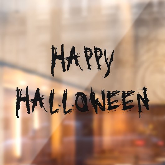 Autocollant Pour Fenêtre Happy Halloween décorations de peur noire (Feuille 2)