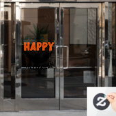 Autocollant Pour Fenêtre Happy Halloween Éffrayant chauve-souris (Porte de bureau)