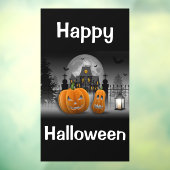 Autocollant Pour Fenêtre Happy Halloween hantée House et Jack-o-lanterns (Feuille 3)