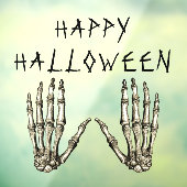 Autocollant Pour Fenêtre Happy Halloween Skeleton Mains (Feuille 3)