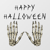 Autocollant Pour Fenêtre Happy Halloween Skeleton Mains (Feuille)