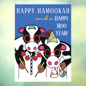 Autocollant Pour Fenêtre Happy HaMOOkah Happy Moo Année Cling de fenêtre (Feuille 3)
