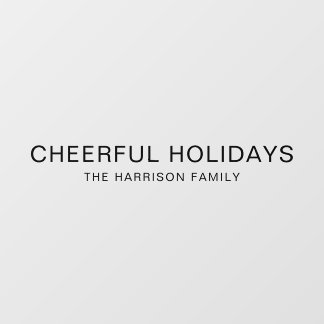 Autocollant Pour Fenêtre Happy Holidays Elegant Minimal Modern Christmas