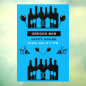 Autocollant Pour Fenêtre Happy Hour Bar And Pub (Feuille 3)