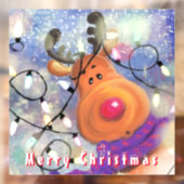 Autocollant Pour Fenêtre Happy Reindeer - Joyeux Noël - Dessin (Feuille 2)