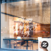 Autocollant Pour Fenêtre Happy Thanksgiving (Fenêtre de café)