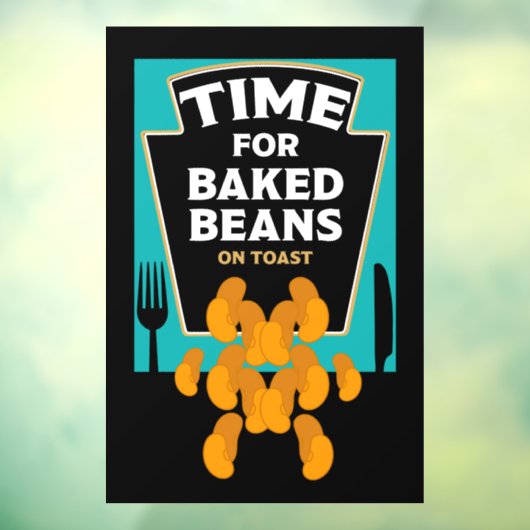 Autocollant Pour Fenêtre Haricots À La Cuisson Sur Toit (Feuille 3)