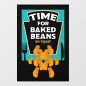 Autocollant Pour Fenêtre Haricots À La Cuisson Sur Toit (Feuille)