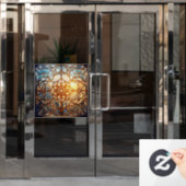 Autocollant Pour Fenêtre Harmonie géométrique figée (Porte de bureau)