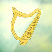 Autocollant Pour Fenêtre Harpe irlandaise (Feuille 3)